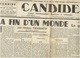 Candide Du 17 Juillet 1940 : La Fin D'un Monde Vichy Renoult, Jeanneney - Autres & Non Classés