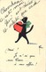 -ref- B599- Illustrateurs - Illustrateur René - Chat Noir - Chats Noirs - Un Coeur A Offrir - Carte Bon Etat - - Autres & Non Classés
