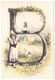 CPA Alphabet Carte, Femme Et Enfants Lettre " B ", Ungel. - Sonstige & Ohne Zuordnung