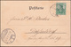 55 Germania Reichspost Auf AK Grenzleben Im Drei-Länder-Blick, OUDLER Mai 1901 - Sonstige & Ohne Zuordnung