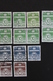 DANEMARK TIMBRES DE SERVICE 1981-1990 PAIRE VERTICALE HORIZONTALE NUANCE DE TON SUR LE VERT OBLITERES - Officials