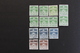 DANEMARK TIMBRES DE SERVICE 1981-1990 PAIRE VERTICALE HORIZONTALE NUANCE DE TON SUR LE VERT OBLITERES - Officials