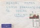 BUSTA VIAGGIATA PAR AVION - POLONIA  - VIAGGIATA PER MONDIAL PISTON -TORINO / ITALIA - Storia Postale