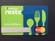 CARTE RESTO MONETICO  Carte D’Affiliation  MASTER CARD - Monéo