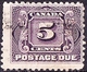 CANADA 1924 KGV 5c Postage Due Red Violet Thin Paper SGD7a Used - Portomarken