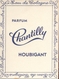 Parfum Chantilly Houbigant - Carte Publicitaire Ancienne - Autres & Non Classés