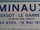 BELLE GRANDE AFFICHE ANCIENNE ORIGINALE LITHOGRAPHIQUE PEINTRE MINAUX 1974 Imprimeur Mourlot Vintage - Posters