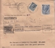 1957 Busta Viaggiata Con Affrancatura Multipla (2 Bolli) Perfin Credito Italiano - 1946-60: Storia Postale
