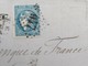 Yvert 46  Sur Lettre Entête Banque De France Chateauroux Indre 19/5/1871 GC 947 Pours Tours - 1849-1876: Classic Period