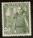 España Edifil 1025** Mnh  30 Céntimos Verde   Castillo La Mota  1948/54  NL779 - Nuevos