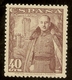 España Edifil 1027** Mnh  40 Céntimos Castaño Castillo La Mota  1948/54  NL1150 - Nuevos