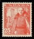 España Edifil 1024** Mnh  25 Céntimos Rojo   Castillo La Mota    1948/54  NL1453 - Nuevos