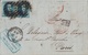 BELGIQUE - LETTRE DE BRUXELLES POUR PARIS - LE 17 AVRIL 1861 - AFFRANCHISSEMENT 20x2 BLEU - ENTREE BELG. VALENCIENNES. - Other & Unclassified