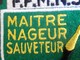 ÉCUSSON BLASON BRODE EN TISSU FÉDÉRATION FRANÇAISE DES MAITRES NAGEURS - SAUVETEURS 23 Rue DE LA SOURDIERE 75 001 PARIS - Patches