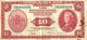 NETHERLANDS EAST INDIES 10 GULDEN RED WOMAN FRONT AIRPLANE SHIPDATED2.MARCH 1943 P114a 2ND VARIETY F+ READ DESCRIPTION!! - Dutch East Indies