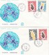 TAAF PREMIER JOUR 1972 49 + 50 Et 49 + 51 Insectes - 2 FDC - 18-12-1972 CROZET - FDC