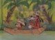 Disney Theme, Mickey Mouse & Goofy In Canoe, Hippopotamus Underneath, 3-D Lenticular C1960s/70s Vintage Postcard - Andere & Zonder Classificatie