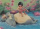 Disney Theme, Jungle Book Mogli And Bear, 3-D Lenticular C1960s Vintage Postcard - Andere & Zonder Classificatie