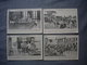 Lot De 4 Cartes Illustrées Signé CARLIER  -  Histoire De FRANCE  -  Numéros  49  -  50  -  51  -  52 - Histoire