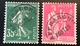 France Préoblitérés Yv. 63 B +76 B VARIÉTÉ „PETIT T“ *, ** 1937-39 35c Semeuse + 1f Paix   (VARIETY) - 1893-1947