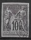 COLONIES GENERALES : SAGE 10c NOIR S LILAS N° 40 OBLITERATION TRES LEGERE - Sage