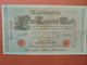 Reichsbanknote 1000 MARK 1910 CACHET ROUGE ALPHABET "Q" (B.4) - 1000 Mark