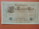 Reichsbanknote 1000 MARK 1910 CACHET VERT ALPHABET "F" (B.4) - 1000 Mark