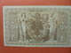 Reichsbanknote 1000 MARK 1910 CACHET VERT ALPHABET "G" (B.4) - 1000 Mark