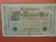 Reichsbanknote 1000 MARK 1910 CACHET VERT ALPHABET "G" (B.4) - 1000 Mark