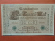 Reichsbanknote 1000 MARK 1910 CACHET VERT ALPHABET "G" (B.4) - 1000 Mark