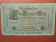 Reichsbanknote 1000 MARK 1910 CACHET VERT ALPHABET "G" (B.4) - 1000 Mark