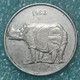 India 25 Paise, 1988 Rhinoceros, Steel /Magnetic/ Mintmark "°" - Noida -1264 - India