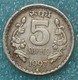 India 5 Rupees, 1997 Reeded Edge With A Groove Mintmark "*" - Hyderabad -1762 - Indien