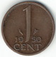 The Netherlands 1950, 1 Cent - 1948-1980 : Juliana