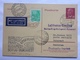 GERMANY DDR 1956 Postcard First Flight Berlin Prague Budapest Bucharest - Covers & Documents