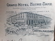 Lettre En Tête GRAND HOTEL NOTRE DAME CASTELNAUDARY Aude ,CASSOULET, FOIE GRAS TRUFFES Corr Illustrée 1924 - Alimentation