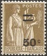 FR298N - 1934 France, "Paix" N° 298, 50c. Sur 1,25 Fr. Vert Olive, Surimprimé, Neuf Sans Charniére **/ - Nuovi