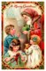 Christmas , Red Robe Santa , Children , Recieving Toys , Tuck's No.512 - Santa Claus