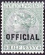 JAMAICA 1891 1/2d Green "Official" SGO3 MH - Jamaica (...-1961)