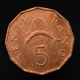 Tanzania 5 Senti Coin Km1 Random Age - Tanzania