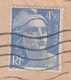 LETTRE 1947. GANDON 4,50Fr PERFORÉ + CACHET OVAL ZU/470 - 1921-1960: Période Moderne