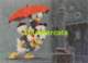 CPSM WALT DISNEY CARTE A SYSTEME 3D LENTICULAR CARD DONALD DUCK NEPHEWS IN THE RAIN - Autres & Non Classés