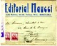 1937 Lettre De Barcelone EDTORIAL MAUCCI  Publicité Au Dos. Vers PARIS    EL620 - Cartas & Documentos