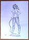 Firmado *Aries* (Higinio Alguacil Gorrachategui) *Mujer Con Látigo* Dibujo Original A Lápiz. Medidas: 320X230 Mms. - Dibujos