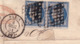 SEINE - LAC - Tàd PARIS (1302) + Grille Sur Paire N° 4 (25c Bleu) Pour Angoulême (15) - 1849-1850 Ceres