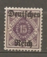 WURT - SERV Yv. N° 132, Mi N°54  *  15p  Violet  Sur. Deutsches Reich   Cote  3 Euro   BE   2 Scans - Sonstige & Ohne Zuordnung