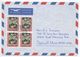 Switzerland 1993 Airmail Cover Stachen To U.S., Scott B593 Plant Blk Of 4 - Covers & Documents