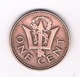 ONE CENT 1980 BARBADOS /4936/ - Barbades