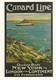 Postcard Advertising Cunard Line Pictured In Fishguard Harbour [ Reproduction ] My Ref  B23672 - Advertising