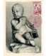 Croix Rouge 1955- Carte Et Timbre Enfant à La Cage-Angers- Voir état - 1950-1959